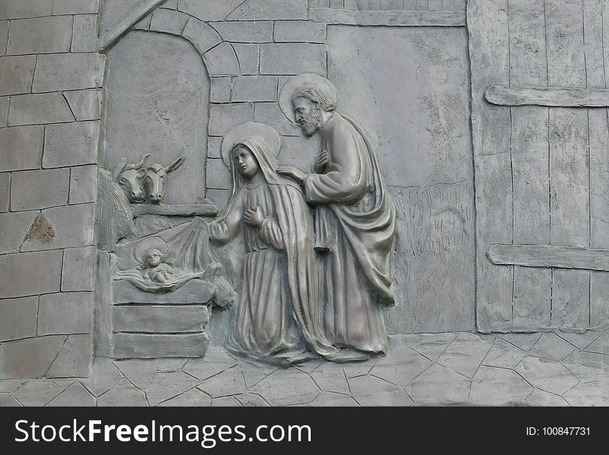 Stone Carving, Sculpture, Relief, Statue