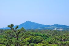 Majestic Mountain With Hotel Stock Photo Majestic Mountain With Hotel Stock Photo