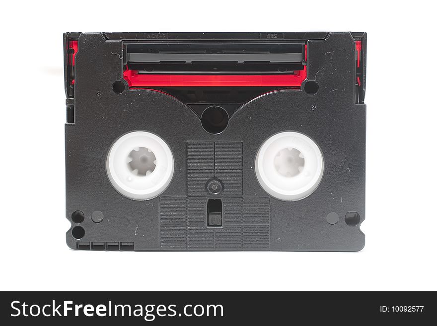 Mini DV Tape loading and tape photo with white background