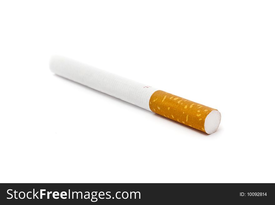 Single or pack of cigarettes with white background