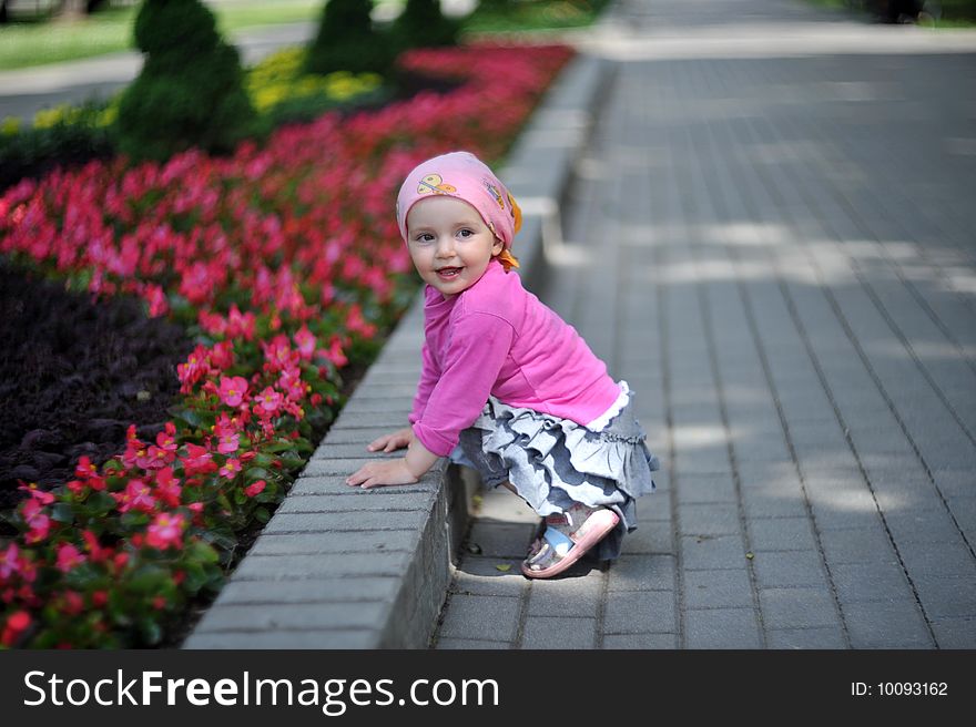 Little Girl In Park