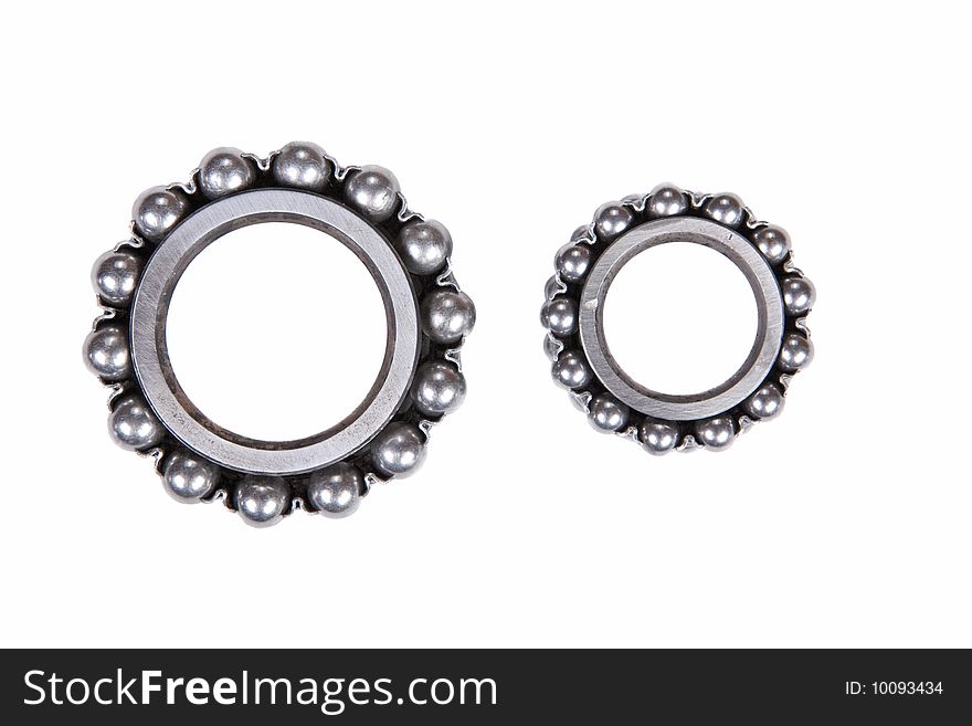 Ball bearing on white background