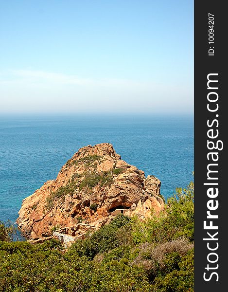 Cape Spartel rocks at seaside, Morocco