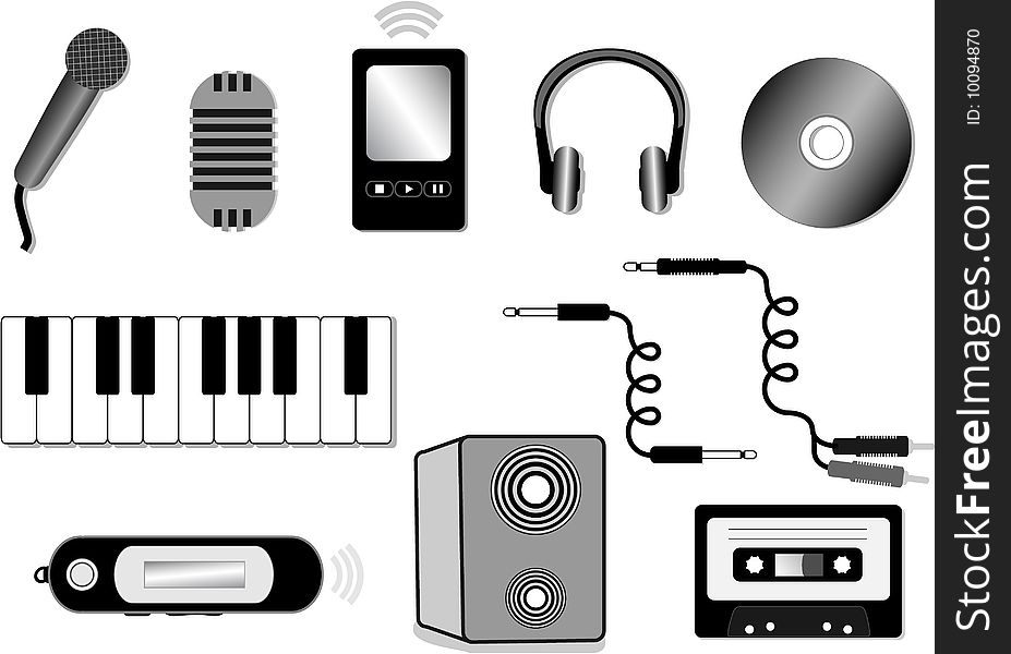 Audio equipment illustration available in vector format