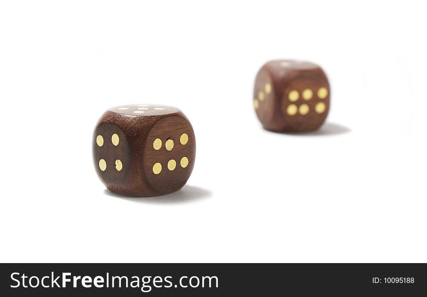 High quality photo of wooded playing bones (dices)