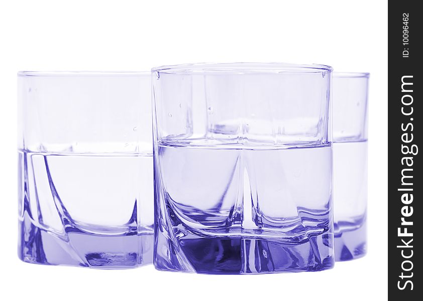 Glass with water isolated on a white background