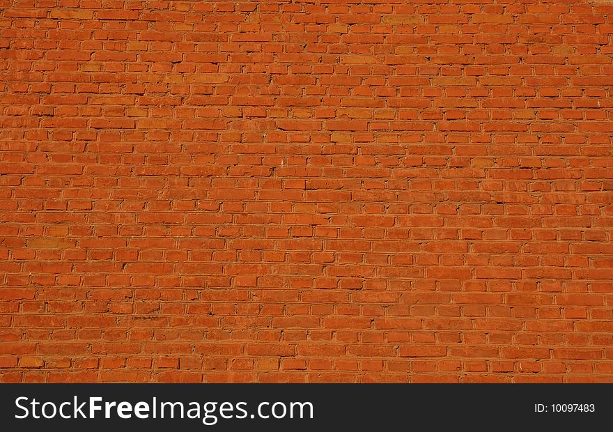 Orange brick wall background