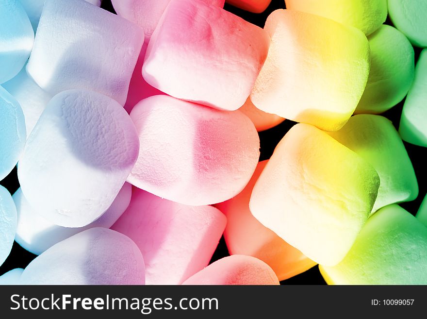 Colorful shot of sweet tasty marshmellows flavored. Colorful shot of sweet tasty marshmellows flavored