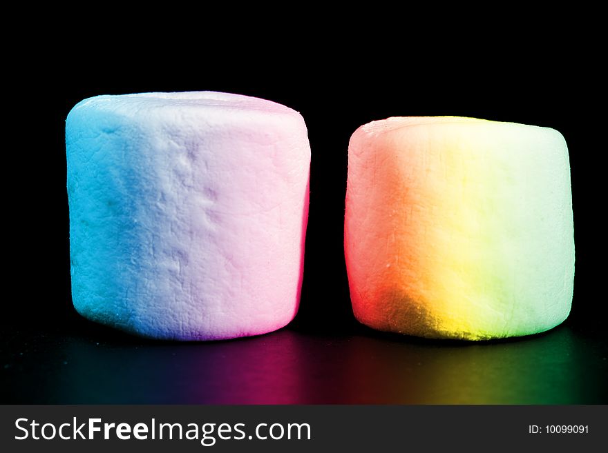 Colorful shot of sweet tasty marshmellows flavored. Colorful shot of sweet tasty marshmellows flavored