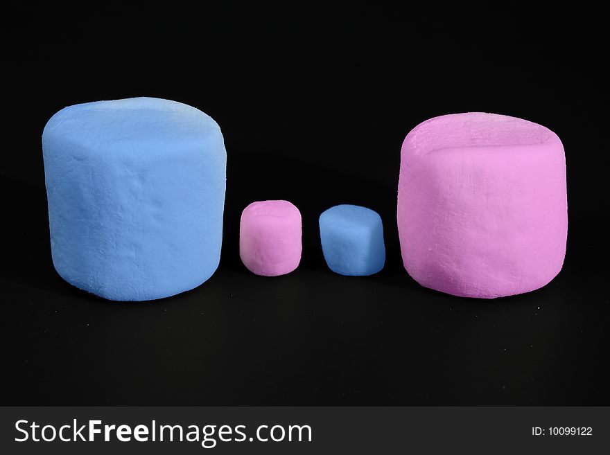 Colorful Candy marshmellow blue and pink. Colorful Candy marshmellow blue and pink