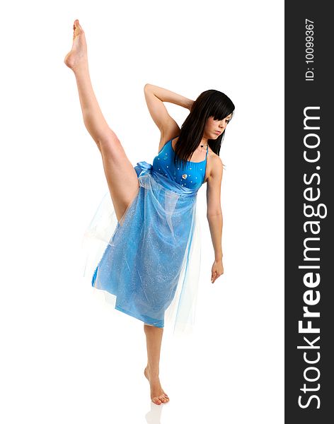 Young woman dancing modern dance