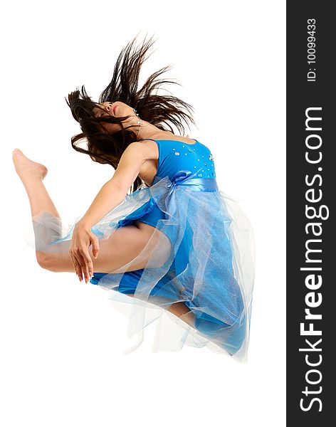 Young woman dancing modern dance