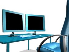 OFFICE LCD MONITOR Royalty Free Stock Photo OFFICE LCD MONITOR Royalty Free Stock Photo