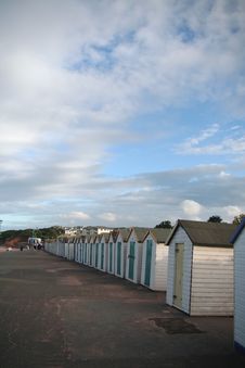 Line Of Beach Huts Royalty Free Stock Images Line Of Beach Huts Royalty Free Stock Images