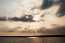 Sunset Over Lake Royalty Free Stock Image Sunset Over Lake Royalty Free Stock Image