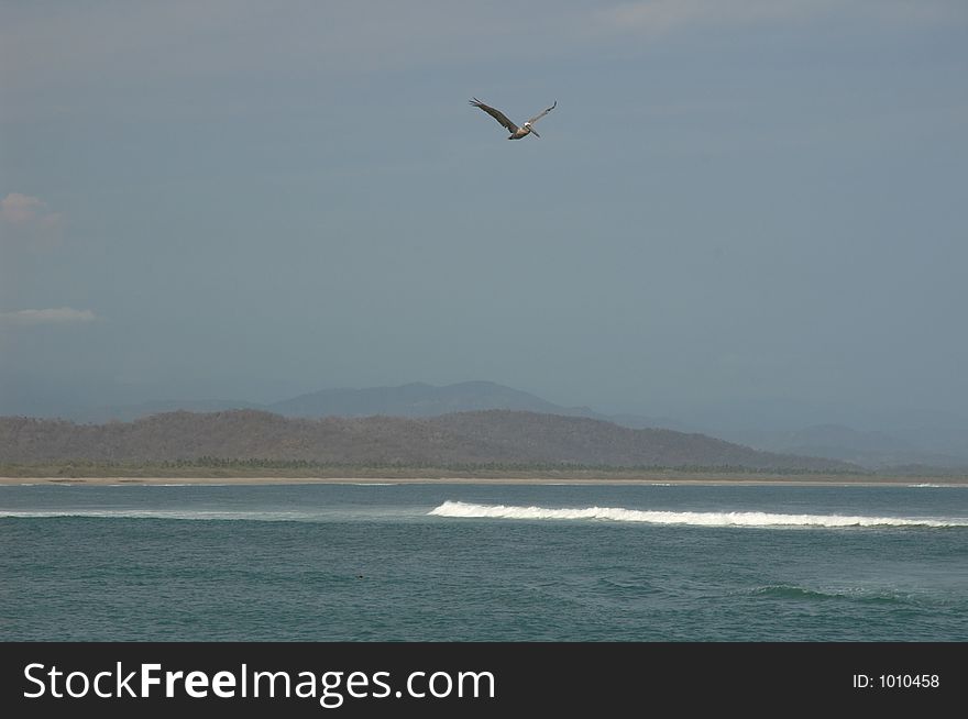 Pacific ocean in Chacahua, Mexico