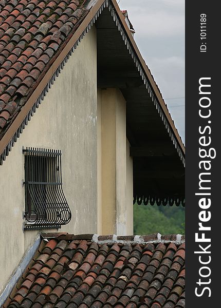 Corner of the house, with window