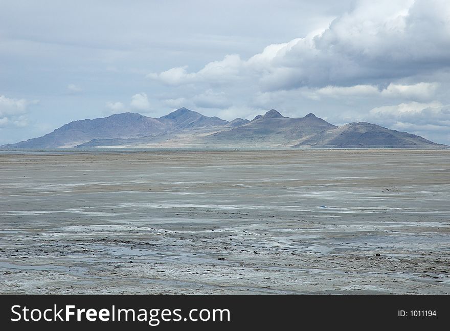 The Big Salt Lake in Utah, Usa