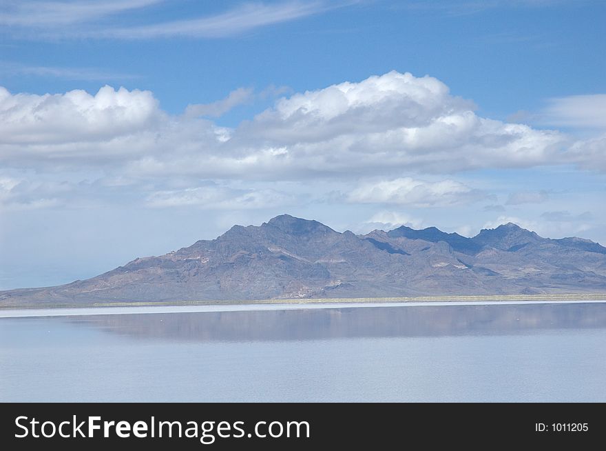 The Big Salt Lake in Utah, Usa