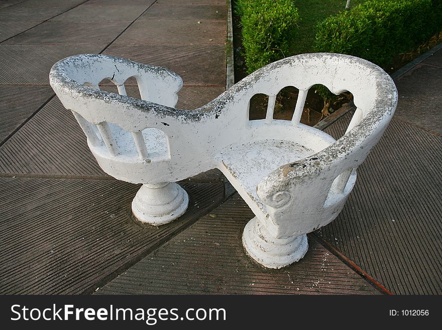 Couple of stone chairs