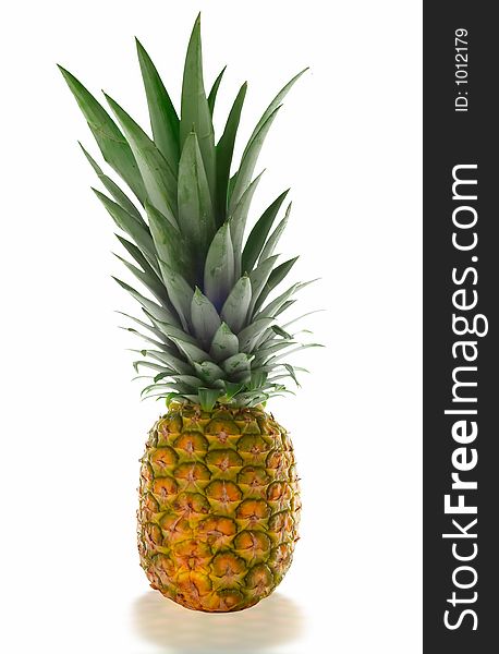 Pinapple isolated on white and clipping path included. Pinapple isolated on white and clipping path included