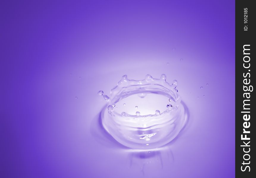 Waterdrop seen through a macro lens. Waterdrop seen through a macro lens