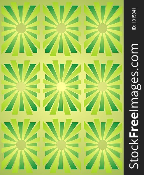 Fresh green star shapes simetry illustration. Fresh green star shapes simetry illustration