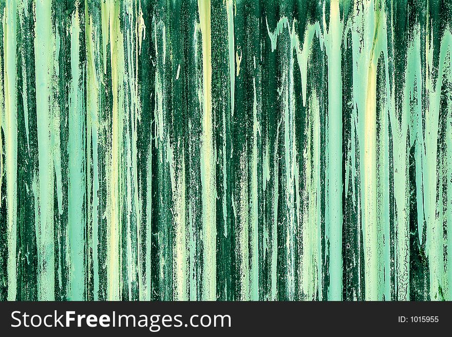 Green streaked corrugated iron abstract. Green streaked corrugated iron abstract.