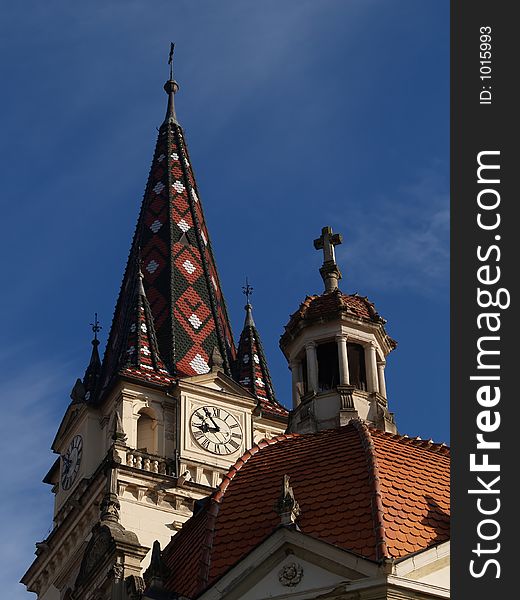 Tower of the catholic church in croatia