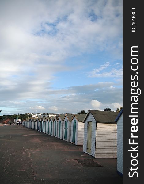 Line of beach huts
