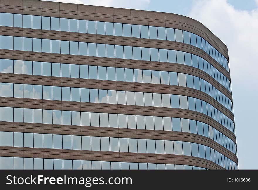 Brick and glass office building. Brick and glass office building