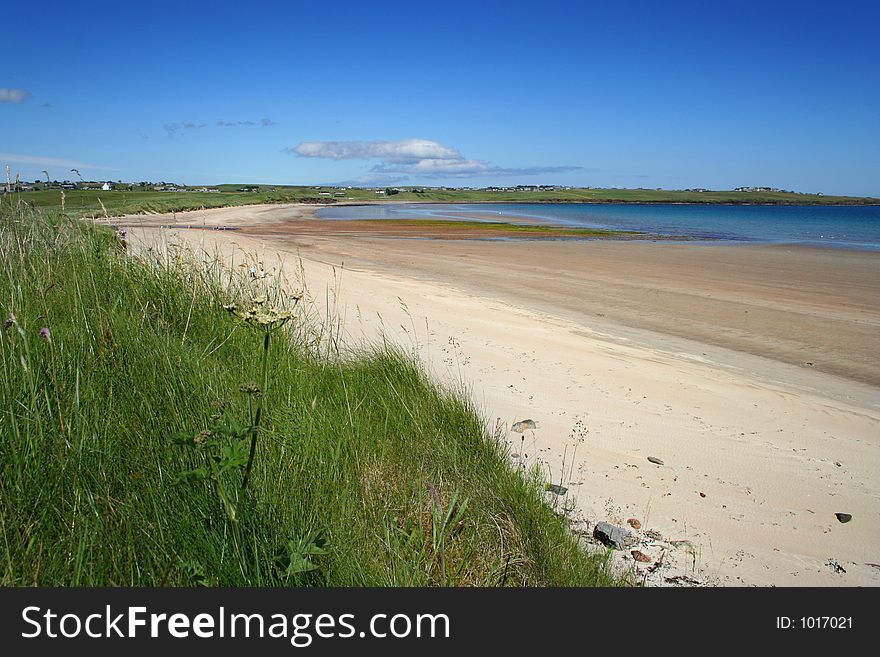 Traigh Chuil beach near the village of Bac in July. Lewis, Western Isles, Scotland
