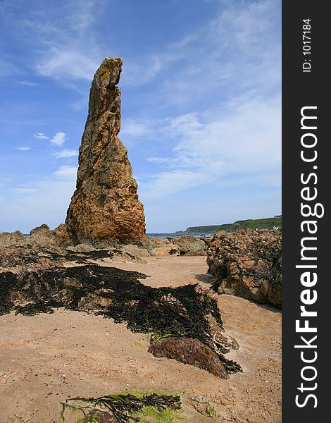 Whale Fin Rock at Cullen Bay, Aberdeenshire, Scotland