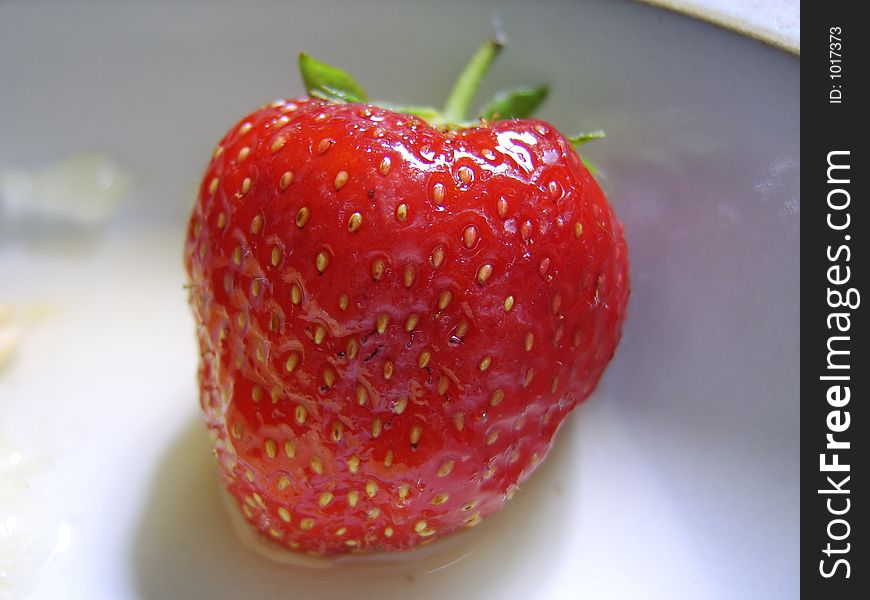 Macro shot of strawberry