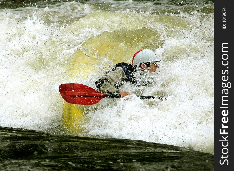 River kayaker. River kayaker