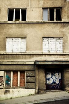 Abandoned Soviet Old Building Royalty Free Stock Photo Abandoned Soviet Old Building Royalty Free Stock Photo