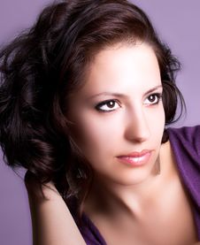 Attractive Young Brunette Model Posing Stock Images Attractive Young Brunette Model Posing Stock Images