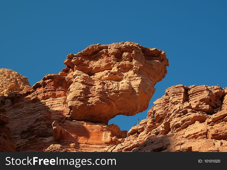 Eroded rocks in Red canyon.