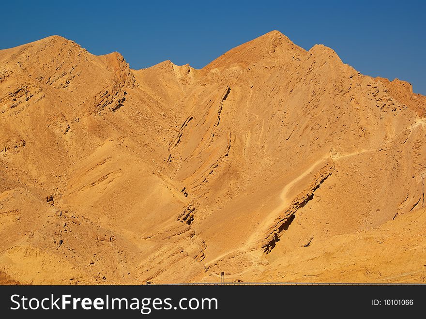 Rough mountains landscape of the Israeli Negev Desert