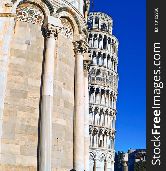 The famous leaning tower of Pisa Italy. The famous leaning tower of Pisa Italy