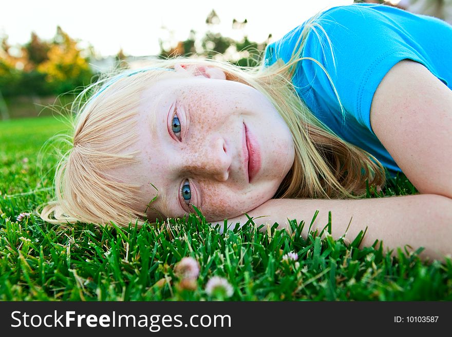 Girl in the grass