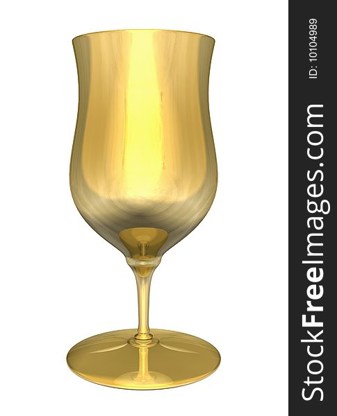 3D Illustration Of A Golden Cup