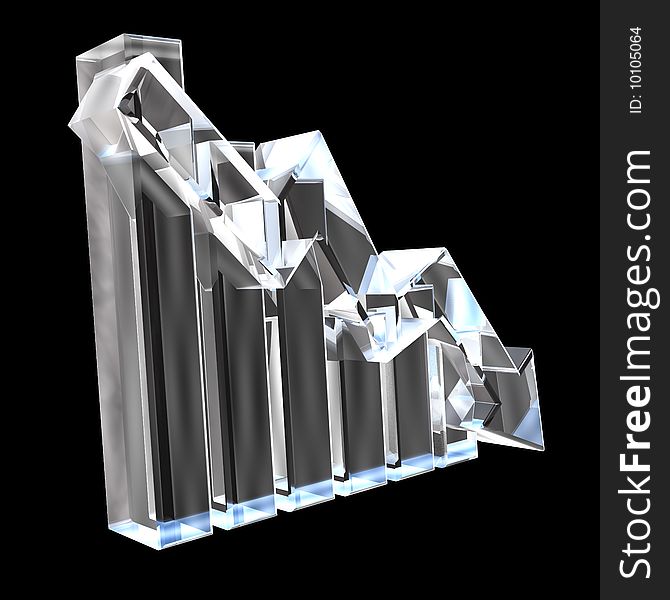 Statistics Graphic In Transparent Glass