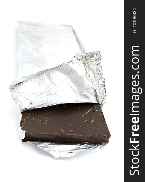 Sweet chocolate isolated on white. Sweet chocolate isolated on white