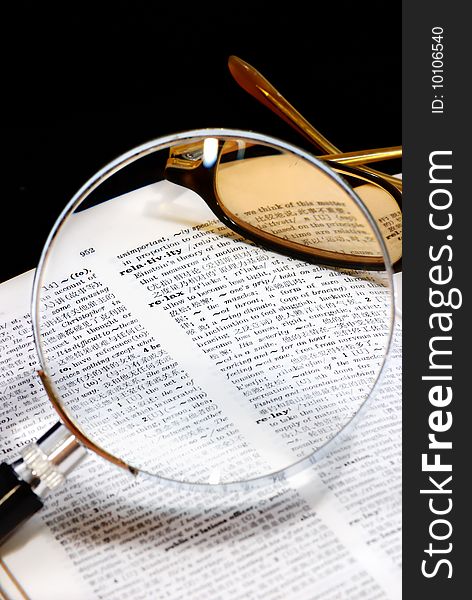 Dictionary Word Searching with Magnifier Glass