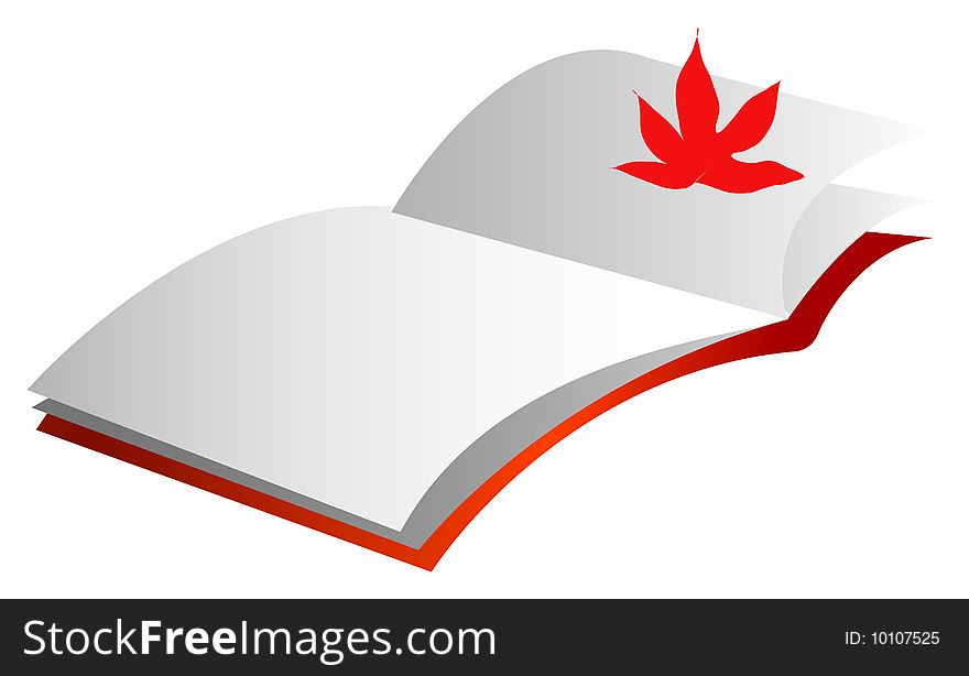 Maple leaf and book