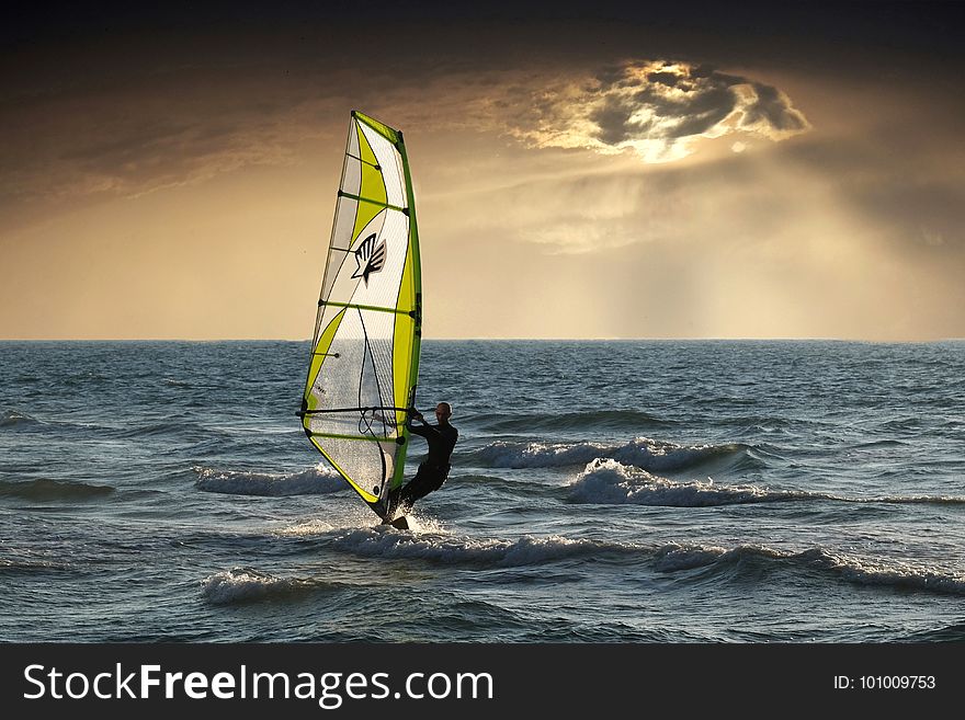 Windsurfing, Surfing Equipment And Supplies, Wave, Sail