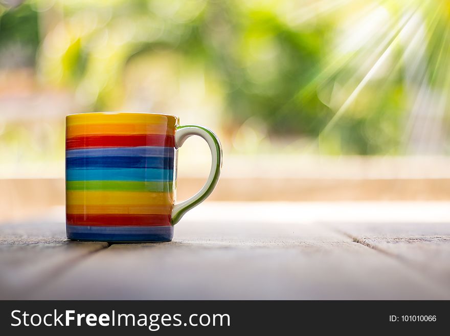 Yellow, Coffee Cup, Close Up, Cup