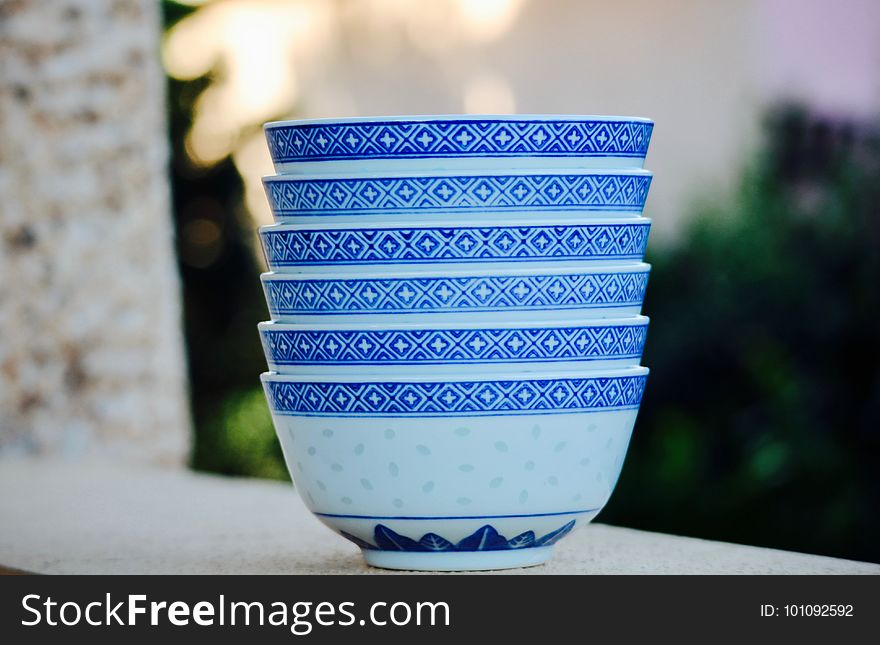 Blue, Porcelain, Cup, Ceramic