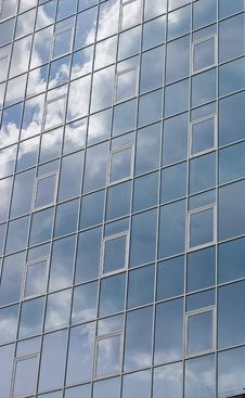 Clouds Reflected On Windows Royalty Free Stock Photos